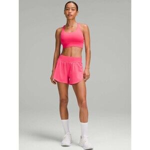 lululemon Fast and Free 3” Reflective HR Women's Athletic Shorts Lipgloss 0